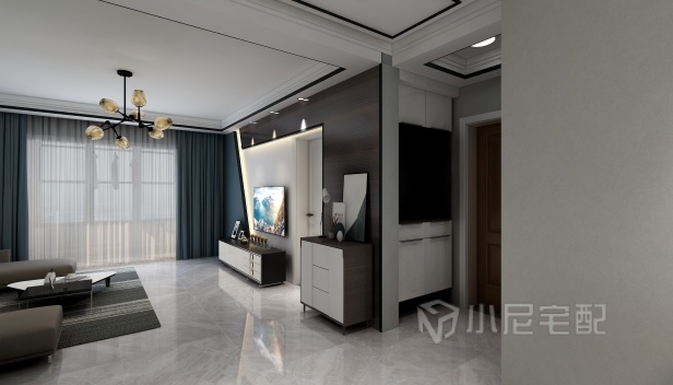 100㎡/三室兩廳兩衛(wèi)/現(xiàn)代