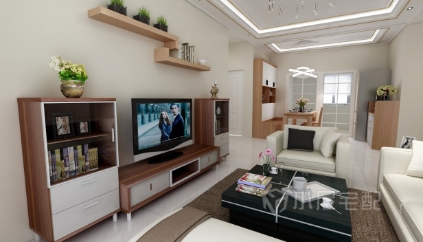 90㎡/三室兩廳兩衛(wèi)/混搭