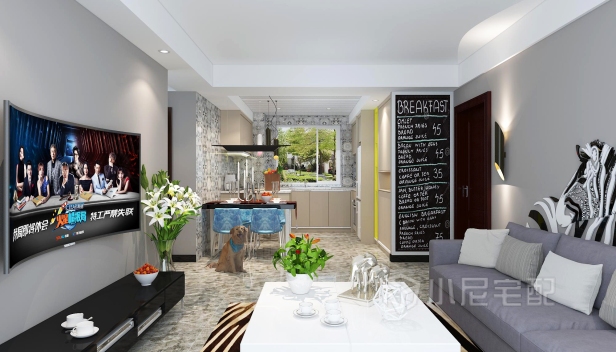 90㎡/兩室兩廳一衛(wèi)/現(xiàn)代