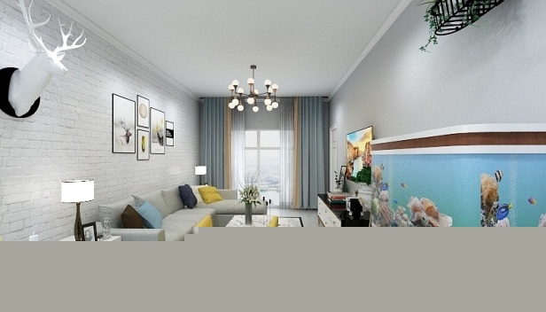 85㎡/兩室一廳一衛(wèi)/混搭