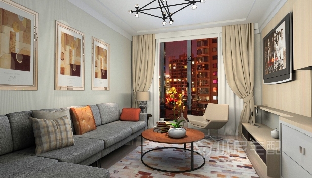 98㎡/三室一廳兩衛(wèi)/簡約